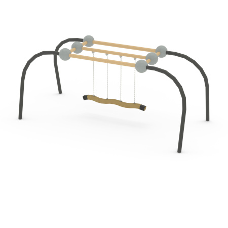 Качели с канатом 2200 (бежевый/черный) (бетонирование)