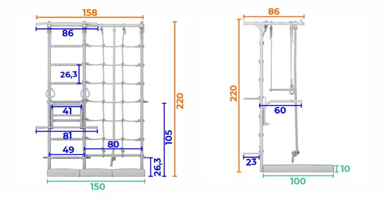 Шведская стенка ROMANA S1 Pro (Комплект №10) Шведская стенка ROMANA S1 Pro (Комплект №10)
