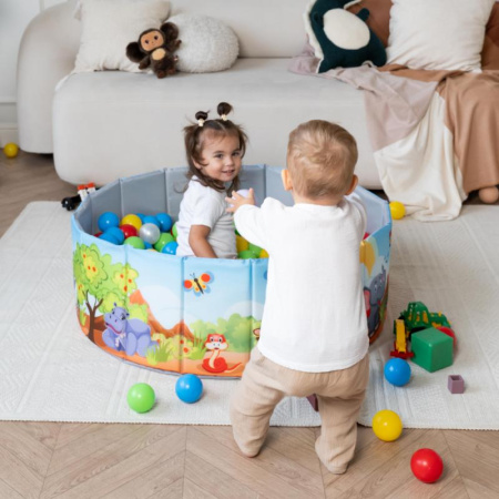 Игрушка Детский сухой бассейн TM Romana Мир приключений Сафари складной