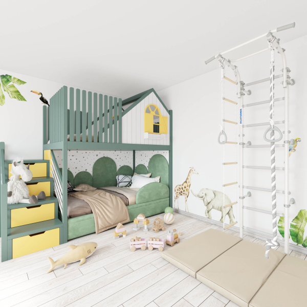 Домашний спортивный комплекс «Шведская стенка ROMANA Next Pastel +»