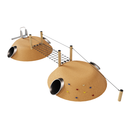 Холм с тоннелями, сеткой, горкой и зацепами ELMAF 314950