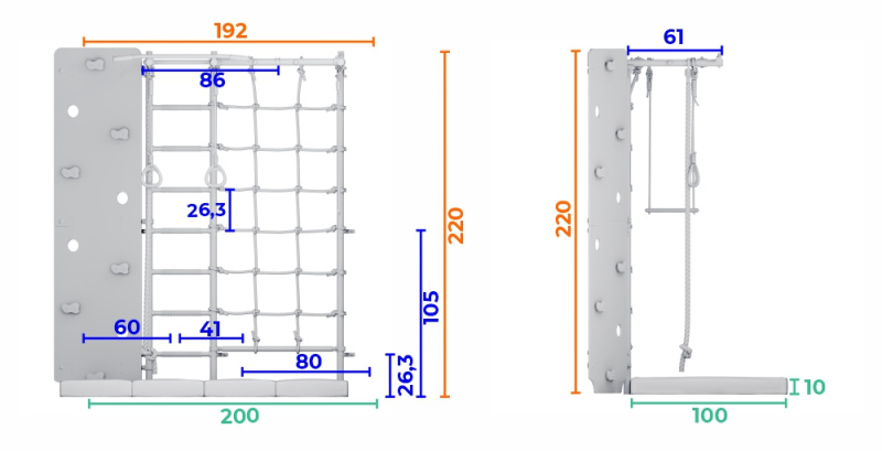 Шведская стенка ROMANA S7 Pro (Комплект №9) в Москве ВИНКО