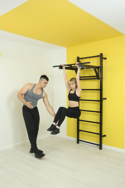 Турник с рукоходом для шведской стенки усиленной